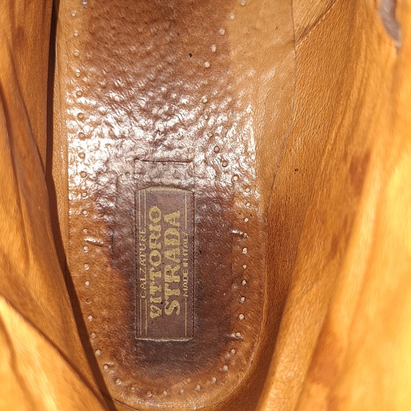 Vittorio Men's Tan Leather Crocodile-Embossed Italian Boots.sz11 - Picture 4 of 6